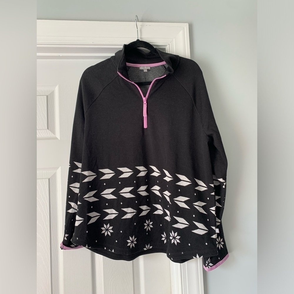 Women's T By  Talbots Quarter Zip Sweatshirt XL